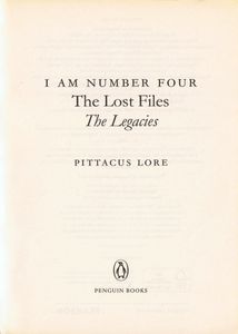 I Am Number Four: The Lost Files: The Legacies
