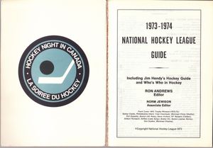 1973 - 1974 National Hockey League Guide