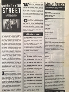 MEAN STREET VOLUME VIII ISSUE 3, 1996 WHITE NOISE TEST