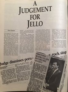 BAM SEPTEMBER 25, 1987 ISSUE NO. 267 Judgement For Jello: Biafra After The Trial