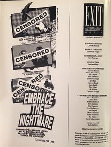 EXIT ALTERNATIVE music VOL 1 No 4 Adam Ant Sinead O’Connor Jello Biafra