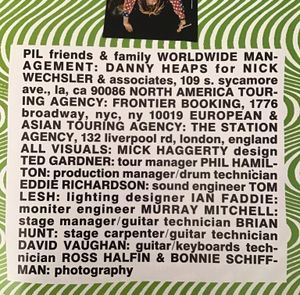 PiL 89 Tour Program