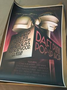 Daft Punk Pop-Up Shop Signed Poster