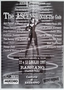 THE ASCENSION OF THE GODS - GOTHIC FESTIVAL GIG POSTER JULY 1997