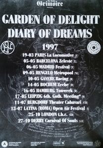 Garden Of Delight - Diary Of Dreams 1997 European Tour Poster