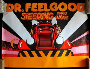 Dr. Feelgood Speeding Thru Europe 1975 Tour Poster