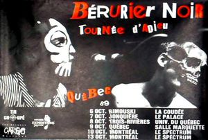 Bérurier Noir Tournée d'Adieu Québec 89