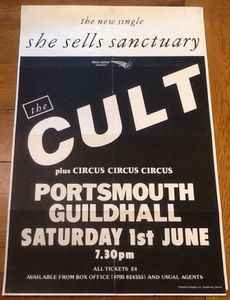The Cult tour poster 1985