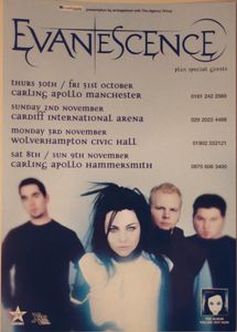 Evanescence 2003 Fallen UK Tour