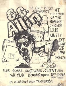 G.G. Allin At The Temple Of The Raging Chicken
