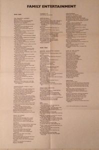 Family Entertainment LP Insert Poster Reprise Records ‎RS 6340