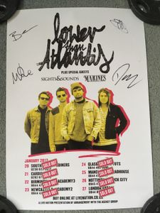 Lower Than Atlantis Signed 2012 Tour Poster