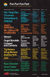 Fun Fun Fun Fest 10 Year Anniversary - Lineup Promo - 2015