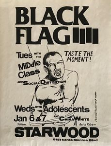 Black Flag at the Starwood Jan 6&7, 1981