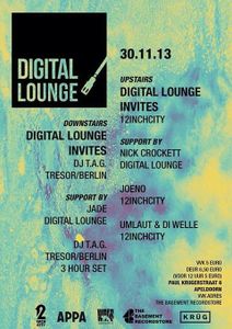 Digital Lounge invites DJ T.A.G / 12inchCity