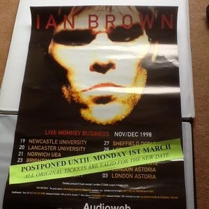Ian Brown Live Monkey Business Tour Poster