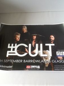 The Cult September 2012 UK concert  poster