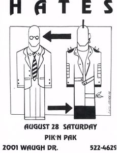 Hates Flyer Houston 8/28/1993