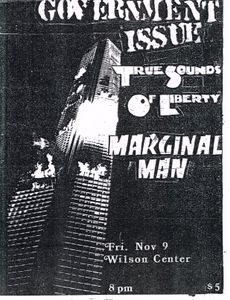 Government Issue T.S.O.L. Wilson Center DC 11/9/84 Flyer
