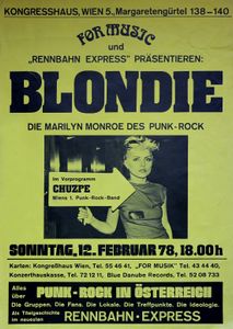 Blondie, Chuzpe - Kongresshaus Wien - Feb 12, 1978 (Gig Poster)