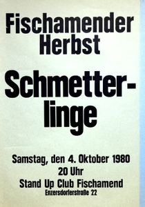 Schmetterlinge - Fischamender Herbst - Stand Up Club, Oct 4, 1980