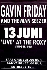 Gavin Friday And The Man Seezer - Live At The Roxy, June 13, 1992 (Gig Poster)