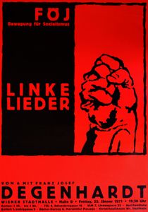 Franz Josef Degenhardt - Linke Lieder - Wiener Stadthalle, Jan 22, 1971 (Gig Poster)