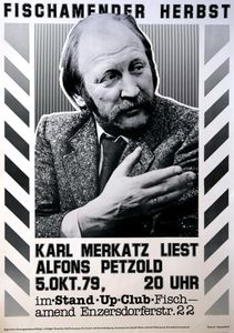 Karl Merkatz Liest Alfons Petzold - Stand Up Club, Oct 5, 1979