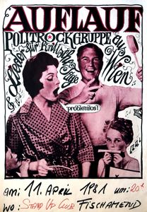 AUFLAUF - Problemlos! - Stand Up Club, Apr 11, 1981 (Gig Poster)