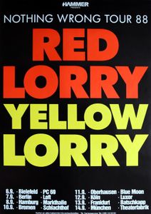 Red Lorry Yellow Lorry - Nothing Wrong Tour 88 (Tour Poster)