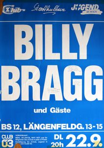 Billy Bragg - und Gäste / and guest - BS 12, Sept 22, 1987 (Gig Poster)
