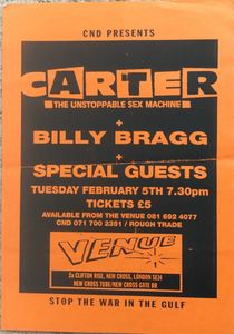 Billy Bragg and Carter USM 5th February 1991