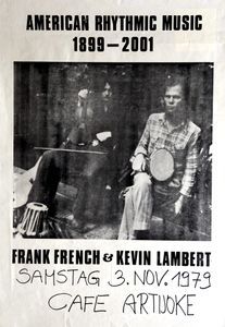 Frank French & Kevin Lambert - American Rhythmic Music 1899 - 2001 - Cafe Artijoke - Nov 3, 1979 (Gig Poster)