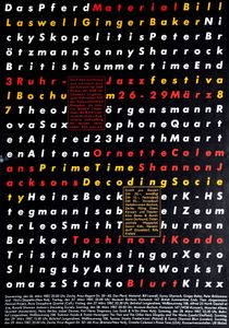 3. Ruhr-Jazzfestival - Bochum - March 26-29, 1987 (Gig Poster)