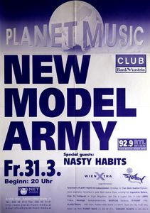 New Model Army - Special Guest: Nasty Habits - Planet Music - March 31, 2002 (Gig Poster)
