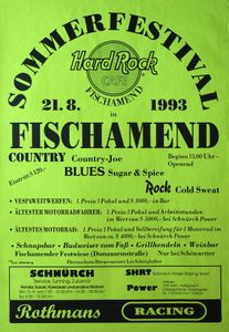 Sommerfestival Fischamend - Aug 21, 1993 (Gig Poster)