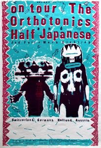 The Orthotonics and Half Japanese - Jad Fair + Mark Gickling (1986 Tour Poster)