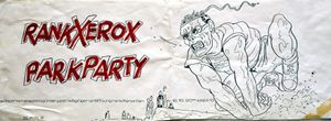 Hans Platzgumer, Pjotr Wöginger - Rank Xerox Park Party - Ägidi, Oct 16, 1987 (Gig Poster)
