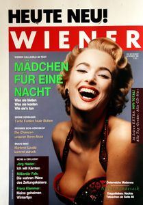 WIENER Heute Neu! - Nicole Fendesack - Nov 1987 (Promo Poster)