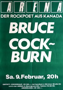 Bruce Cockburn - Arena - Feb 9, 1985 (Gig Poster)