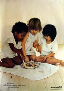 Hoechst - Ihr Kind Braucht Unsere Forschung. 2 For Enough To Eat (1977 Promo Poster)