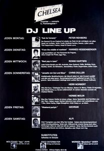 Chelsea - DJ Line Up - 1987 / 1988 (Event & Artist Promo)