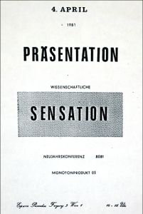 MONOTON - Wissenschaftliche Sensation - Neujahrskonferenz 8081 - MC Release, Apr 4, 1981 (Event Promo)