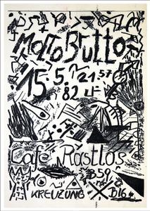 Molto Brutto - Rastlos - May 15, 1982 (Gig Poster)