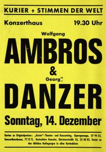 Wolfgang Ambros & Georg Danzer - Konzerthaus - Dec 14, 1975 (Gig Poster)