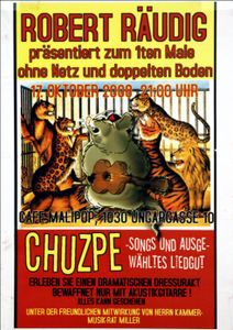 Robert Räudig, Chuzpe - Cafe Malipop - Oct 17, 2008 (Gig Poster)