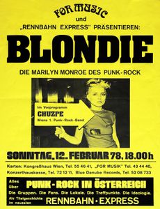 Blondie, Chuzpe - Kongresshaus Wien - Feb 12, 1978 (Gig Poster)