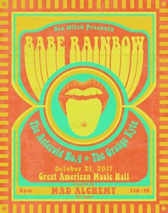 Sea Witch Presents Babe Rainbow Gig Poster 