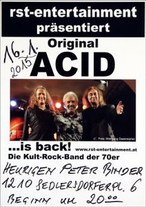 Acid - Heuriger Peter Binder - Jan 16, 2015 (Gig Poster)