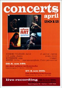 Reform Art Quartet - Concerts April 2012 (Gig Poster)